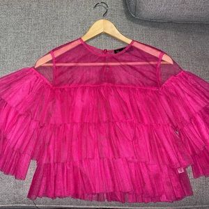 Pink Tulle blouse